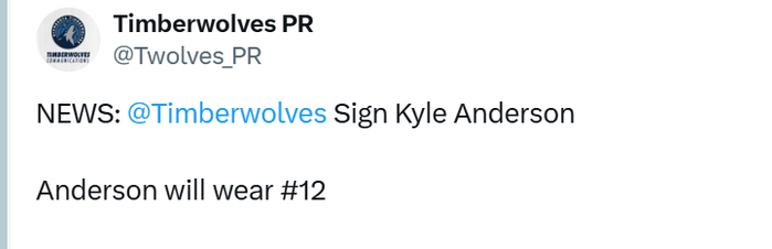 开云体育下载APP-森林狼官宣签下李凯尔！改穿12号球衣 穿过3个号码成队史首人|投篮|灰熊|爵士|明尼苏达森林狼队|凯尔-安德森_新浪体育_新浪新闻